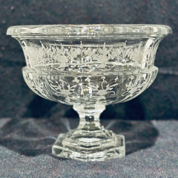 TIFFANY & CO. Biedermeier Footed Crystal Bowl - Picture 2 of 7